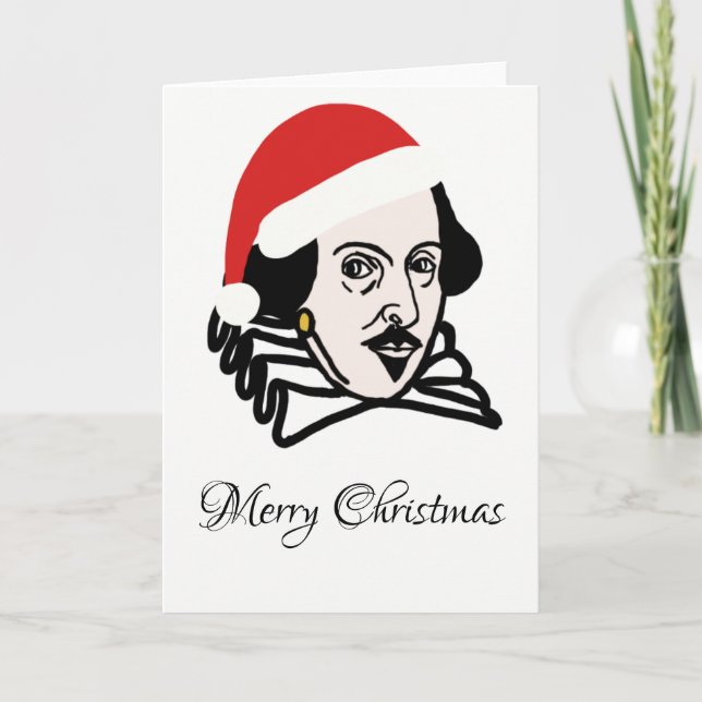 Cartes Pour Fêtes Annuelles Shakespeare de Noël (Devant)