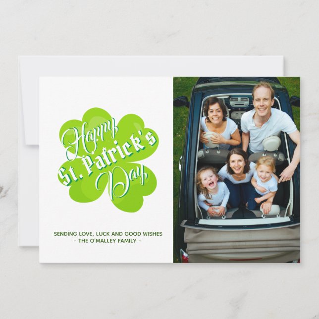 Cartes Pour Fêtes Annuelles Shamrock celte irlandais vert de la Saint Patrick  (Devant)