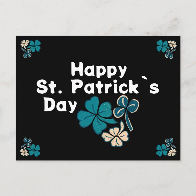 Cartes Pour Fêtes Annuelles Shamrock Clover Irish Joyeux St Patrick`s Day (Devant)