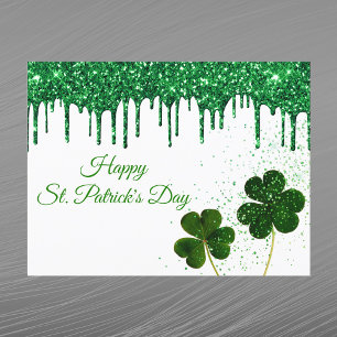 Cartes Pour Fêtes Annuelles Shamrock de la verdure St. Patricks