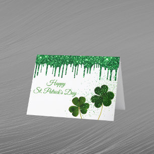 Cartes Pour Fêtes Annuelles Shamrock de la verdure St. Patricks