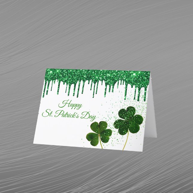 Cartes Pour Fêtes Annuelles Shamrock de la verdure St. Patricks (Créateur téléchargé)
