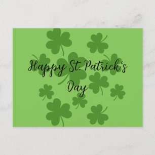 Cartes Pour Fêtes Annuelles Shamrock de St Patrick Motif Clover   Ajouter du t