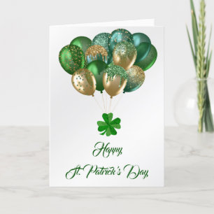 Cartes Pour Fêtes Annuelles Shamrock des ballons verts St patrick