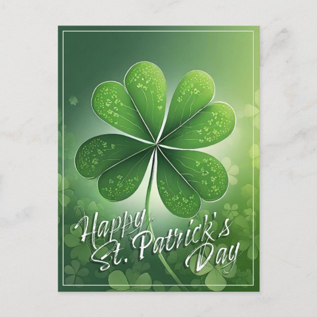 Cartes Pour Fêtes Annuelles Shamrocks verts Bonne St. Patrick's Day (8) c (Devant)