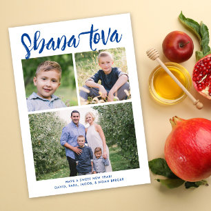 Cartes Pour Fêtes Annuelles Shana Tova Rosh Hashanah photo de vacances multiph