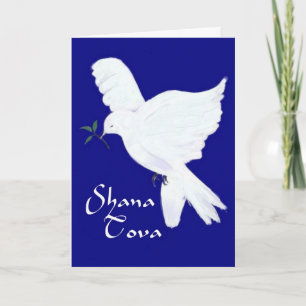 Cartes Pour Fêtes Annuelles Shana Tova !-Rosha Hashanah/White Dove