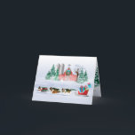 Cartes Pour Fêtes Annuelles Sheltie Dogs tirant Red Sleigh<br><div class="desc">De multiples Shelties tirent la ceinture rouge de Noël pleine de cadeaux! Ils sont : merle bleu, tri, et Sable Shetland Sheepdogs. Il y a une Sheltie Weathervane sur le sommet de la grange rouge. Un bonhomme de neige et une tempête de neige sont dans l'arrière - plan. Illustration de...</div>