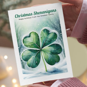 Cartes Pour Fêtes Annuelles Shenanigans de Noël irlandais Personnalisé