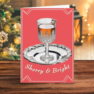Cartes Pour Fêtes Annuelles Sherry & Bright Humour de Fête Rouge de Noël