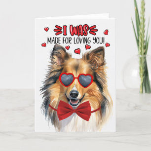 Cartes Pour Fêtes Annuelles Shetland Sheepdog Chien qui t'aime Valentine