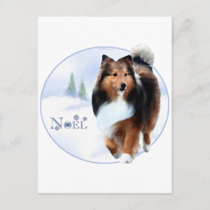 Cartes Pour Fêtes Annuelles Shetland Sheepdog Noel