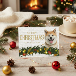 Cartes Pour Fêtes Annuelles Shiba Inu Joyeux Noël Bonne Année