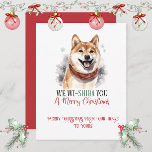 Cartes Pour Fêtes Annuelles Shiba Inu Noël Fantaisiste