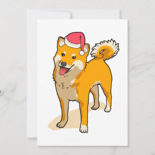 Cartes Pour Fêtes Annuelles Shiba Inu Père Noël Chien Noël