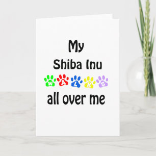 Cartes Pour Fêtes Annuelles Shiba Inu Walks Design