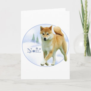Cartes Pour Fêtes Annuelles Shiba Noel