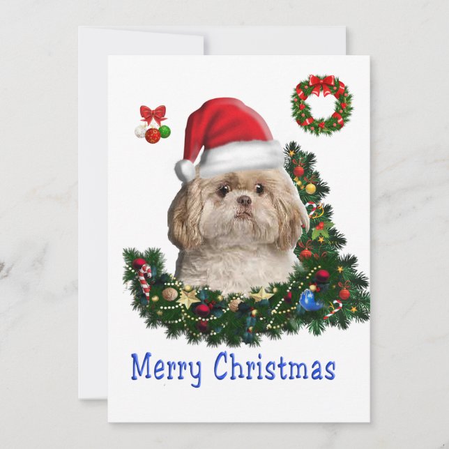 Cartes Pour Fêtes Annuelles Shih Tzu (Devant)