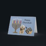 Cartes Pour Fêtes Annuelles Shih Tzu Chanukah Card Menorah Dreidel<br><div class="desc">Se souvenir de sa famille et de ses amis pendant la saison de Chanukah est un merveilleux moyen de rester en contact avec les gens qui vous aiment et qui vous tiennent à coeur. J'ai créé ces cartes de chien Chanukah avec amour et attention et je suis sûr que quiconque...</div>