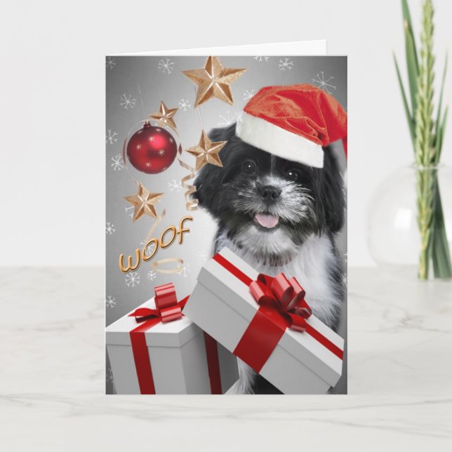 Cartes Pour Fêtes Annuelles Shih Tzu Christmas (Devant)