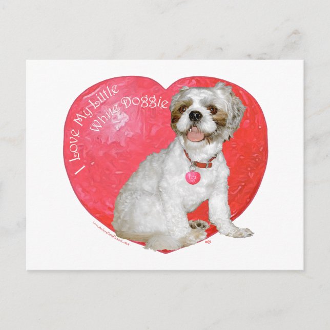 Cartes Pour Fêtes Annuelles Shih Tzu/Saint-Valentin de Lhasa Apso (Devant)