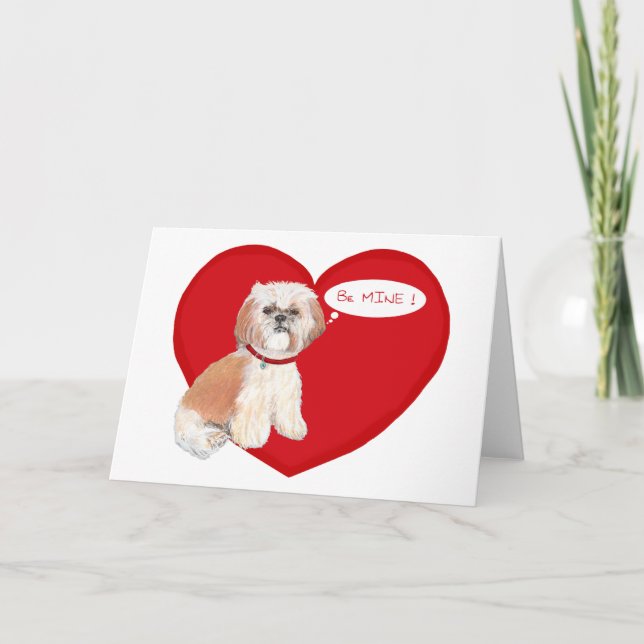 Cartes Pour Fêtes Annuelles Shih Tzu Valentines (Devant)