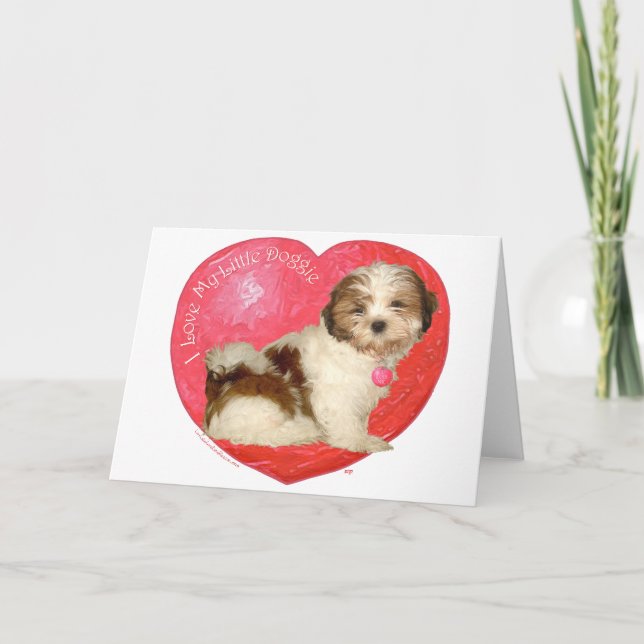Cartes Pour Fêtes Annuelles Shih Tzu Valentine's Day (Devant)
