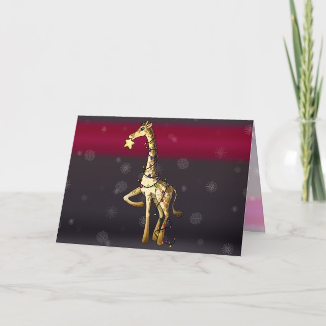 Cartes Pour Fêtes Annuelles Shiny Giraffe (Devant)