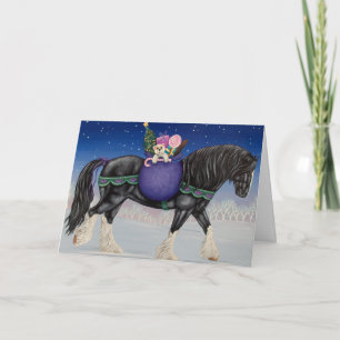 Cartes Pour Fêtes Annuelles Shire Brouillon Cheval Noël
