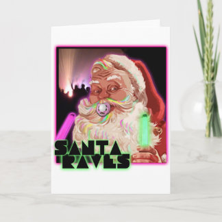 Cartes Pour Fêtes Annuelles Shirt de Santa Claus Rave
