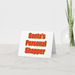 Cartes Pour Fêtes Annuelles Shopper du personnel de Santa