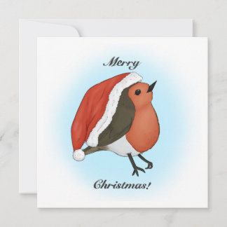 Cartes Pour Fêtes Annuelles Shy Santa Robin