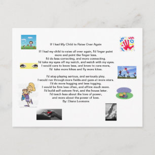 Cartes Pour Fêtes Annuelles Si Je Pouvais Élever Mes Enfants À Nouveau