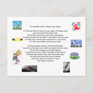 Cartes Pour Fêtes Annuelles Si Je Pouvais Élever Mes Enfants À Nouveau