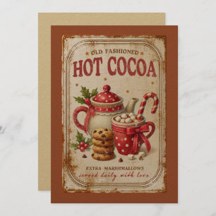 Cartes Pour Fêtes Annuelles Si joli Noël traditionnel à l'aspect vintage