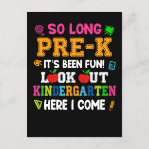Cartes Pour Fêtes Annuelles Si Longtemps Pré-k, C'Est Été Amusant Regardez La