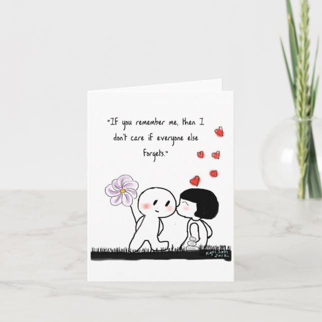 Cartes Pour Fêtes Annuelles Si tu te rappelles de moi (Devant)