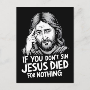 Cartes Pour Fêtes Annuelles Si Vous Ne Péchez Pas Jésus Est Mort Pour Rien