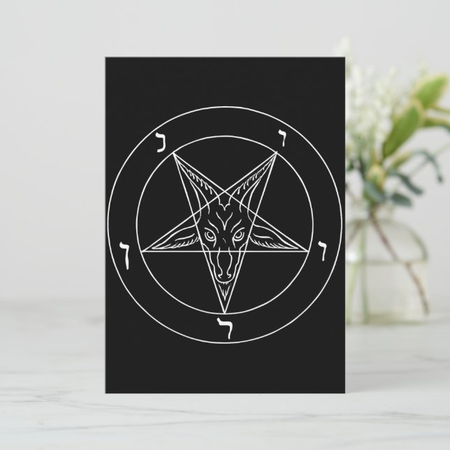 Cartes Pour Fêtes Annuelles Sigil of Baphomet (Debout devant)