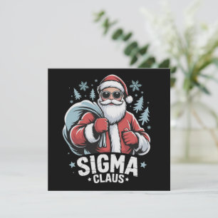 Cartes Pour Fêtes Annuelles Sigma Claus Cool Père Noël Drôle Xmas Rizz Rizzler