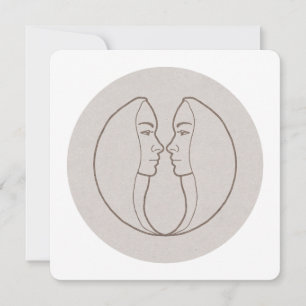 Cartes Pour Fêtes Annuelles Signe du zodiaque Gémeaux