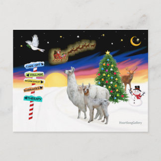 Cartes Pour Fêtes Annuelles Signes de Noël - Mama Llama et bébé