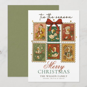 Cartes Pour Fêtes Annuelles Silencieux Goose Funny Vintage Joyeux Noël