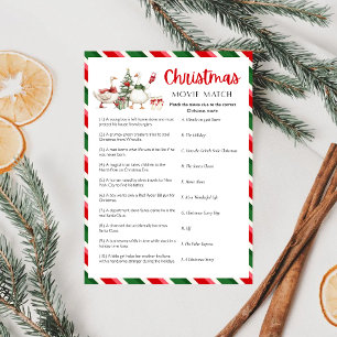 Cartes Pour Fêtes Annuelles Silencieux Goosemas Christmas Matching Movie Trivi