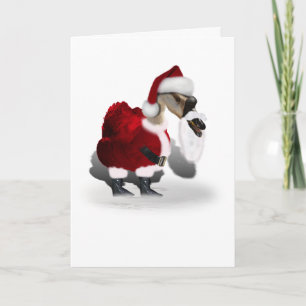 Cartes Pour Fêtes Annuelles Silencieux Père Noël Goose