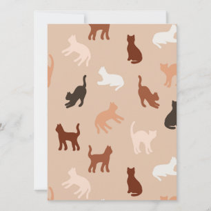 Cartes Pour Fêtes Annuelles Silhouette de chat