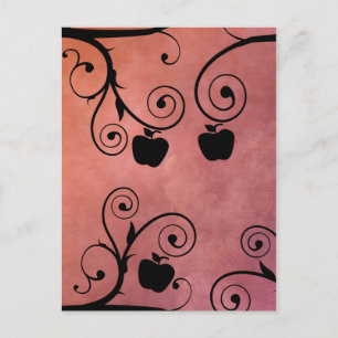 Cartes Pour Fêtes Annuelles Silhouette de pomme pour Roch Hachana