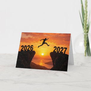 Cartes Pour Fêtes Annuelles Silhouette du Nouvel An 2026