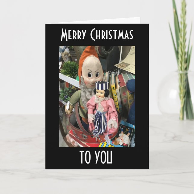 CARTES POUR FÊTES ANNUELLES SILLY MAIS AMUSANT CHRISTMAS GREETING CARD (Devant)