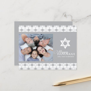 Cartes Pour Fêtes Annuelles Silver Hanoukka Star Of David Motif Photo moderne